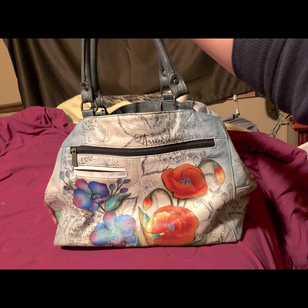 Purse 👜 designer: Anuschka ♥️ flowers 💐🌸 , like new